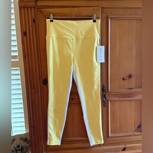 NWT Athleta High Rise Elation Legging, size medium, yellow